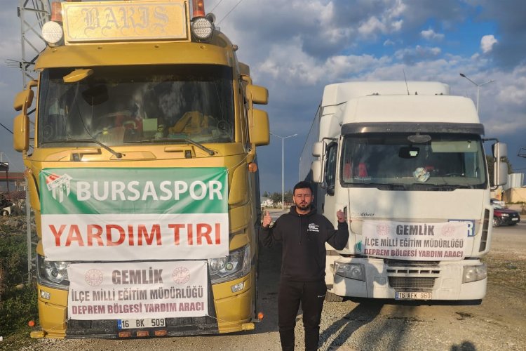 ABD'den tır şoförü yardım için geldi... Bursaspor'un tırlarını Hatay'a getirdi