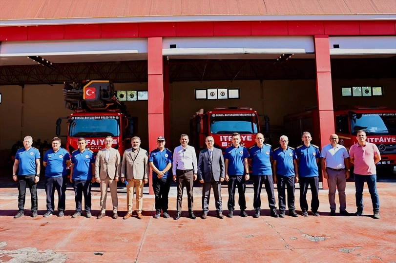 Denizli'de Başkan Çavuşoğlu’ndan itfaiye eğitim merkezi’ne ziyaret