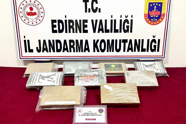 Edirne'de 10 kilo kokain ele geçirildi