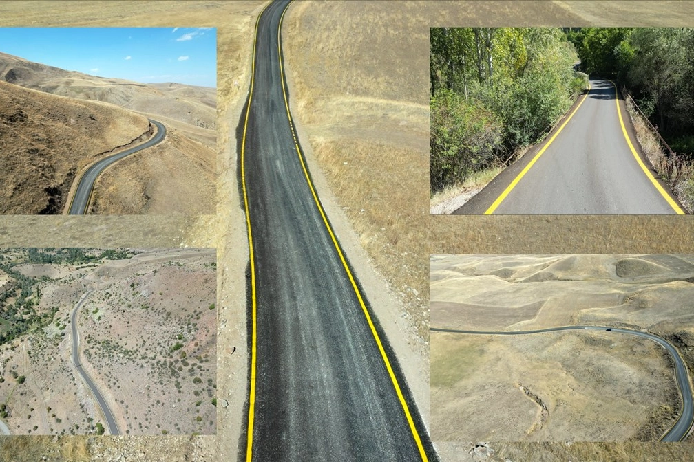 Erzurum kırsal yollarına makyaj