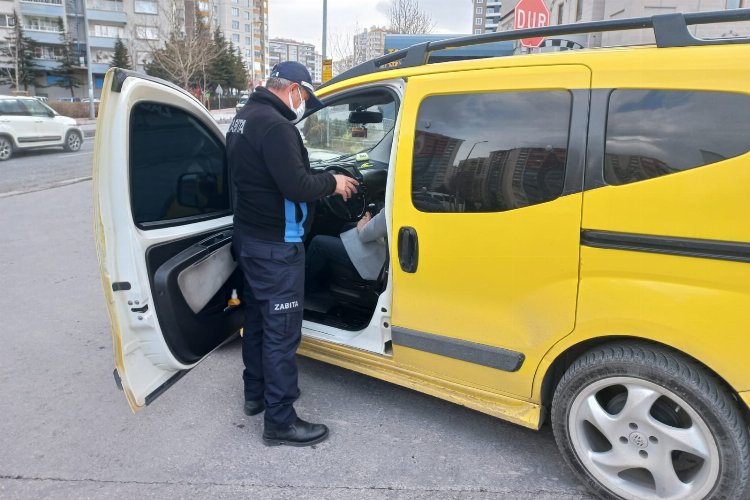 Kayseri zabıtadan servis ve taksi denetimi