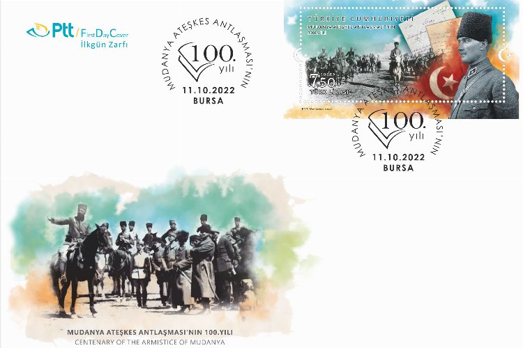 PTT'den Mudanya Mütarekesi'nin 100. yılına özel anma pulu