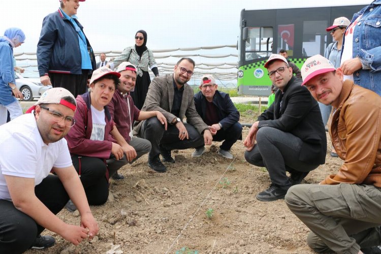 Sakarya'nın özel öğrencileri fideleri toprakla buluşturdu