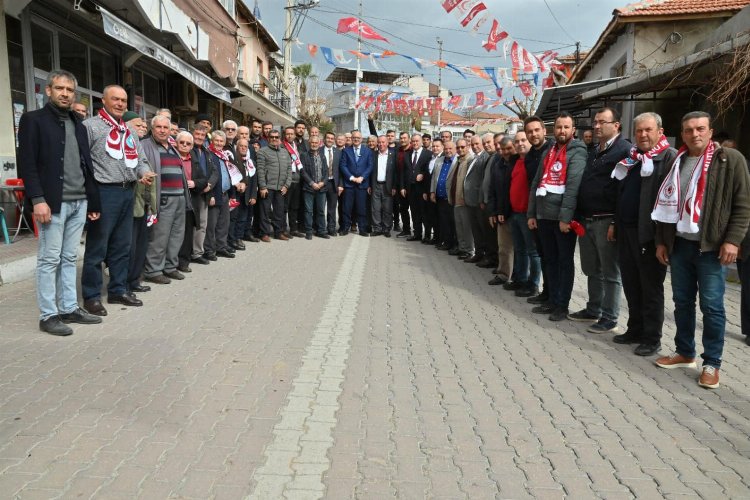 Başkan Ergün'e Saruhanlı'da coşkulu karşılama