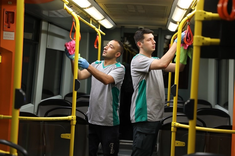 Bursa Büyükşehir’den ulaşımda hijyen seferberliği