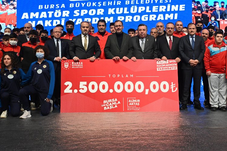 Bursa Büyükşehir'den amatöre 2,5 milyon liralık maddi yardım