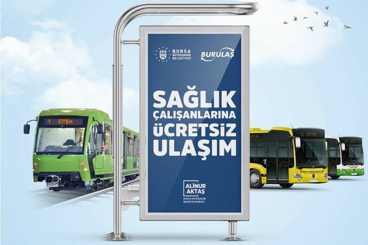 Bursa'da sağlıkçılara ücretsiz ulaşım süresi uzatıldı