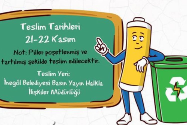 Bursa İnegöl'de 'atık pil'ler 24 Kasım'da 'akıllı saat' olacak