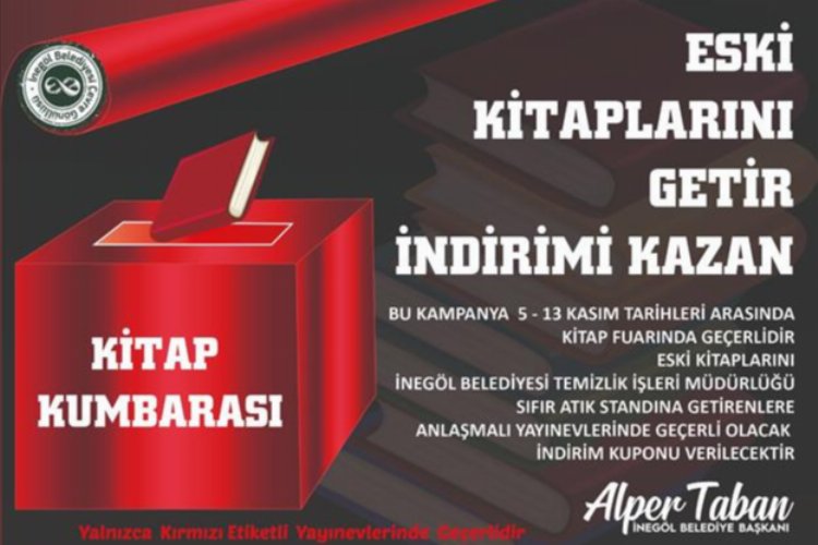 Bursa İnegöl'de eski kitaplar 'indirim'e dönüşüyor