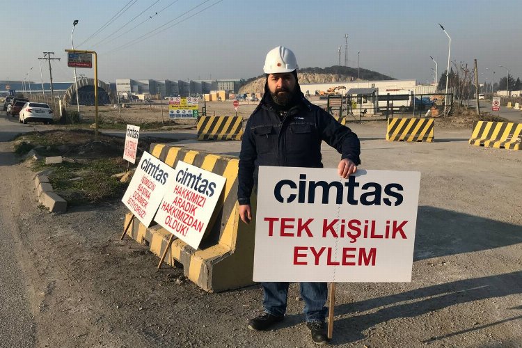 Bursa Serbest Bölge'de tek kişilik eylem