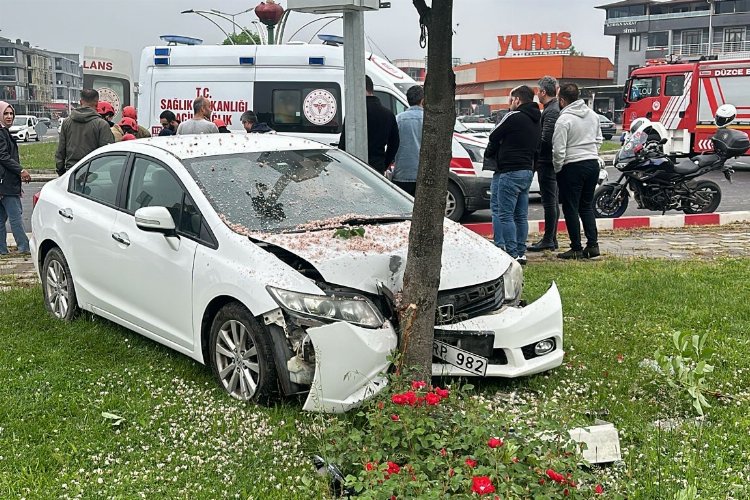 Düzce'de trafik kazası: 2 yaralı