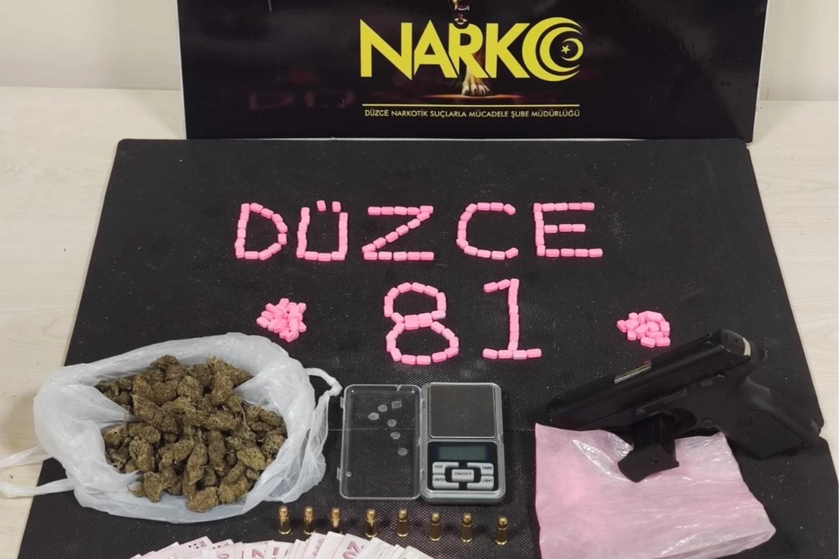 Düzce'de uyuşturucuya 2 tutuklama