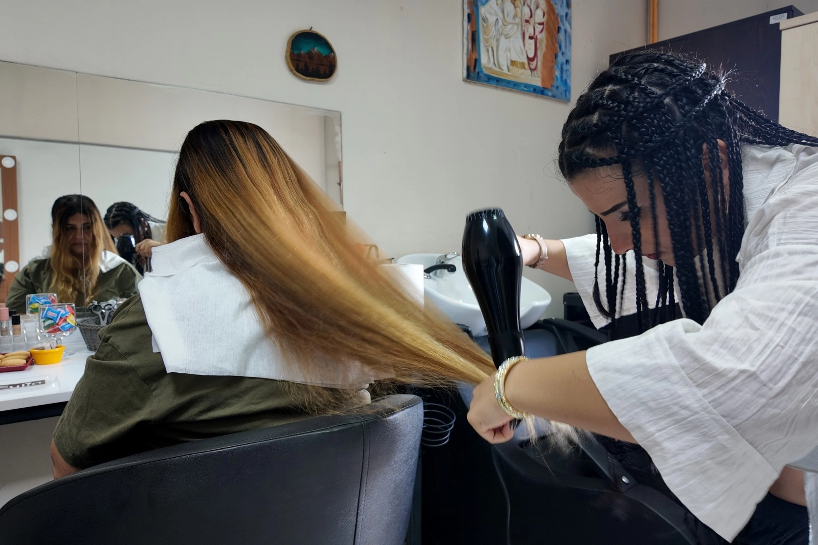 Kocaeli'de en özel kuaförler yeteneklerini anneleriyle paylaştı