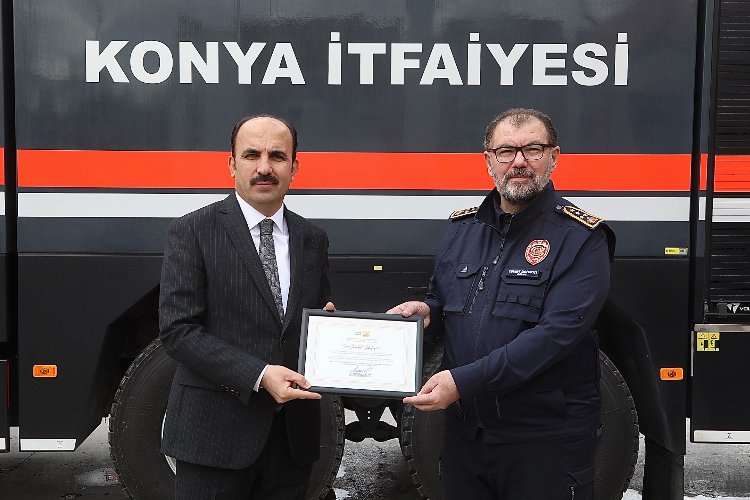 Konya İtfaiyesi'nin Hatay görevine 171 teşekkür