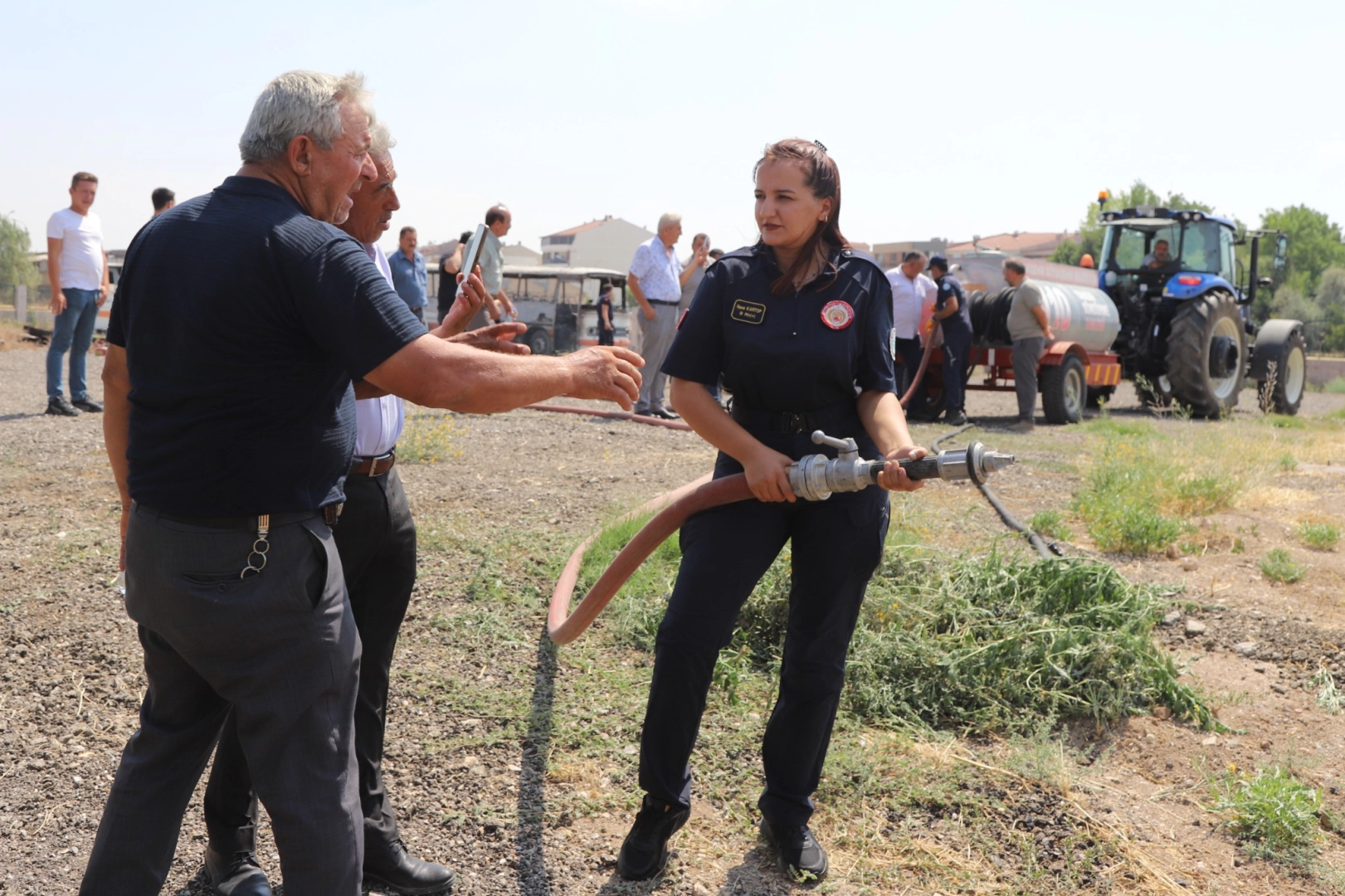 Kırsala yangın tankeri eğitimi