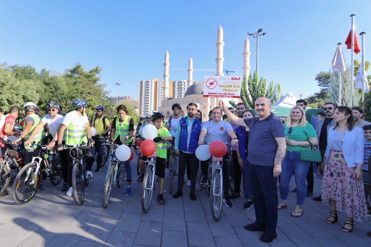 Mahmut Demirtaş Mardin'de kalbi için pedalladı
