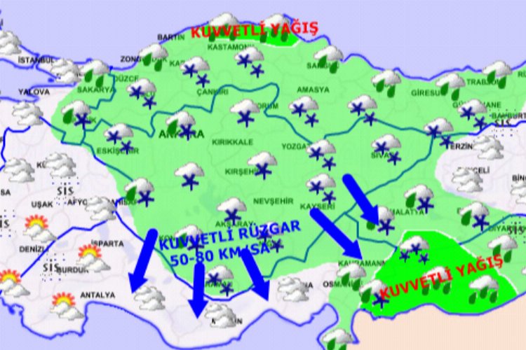 Meteoroloji'den kuvvetli kar uyarısı