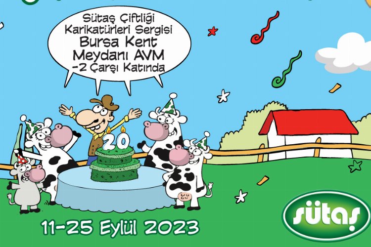 'Sütaş Çiftliği Karikatürleri' Bursa Kent Meydanı'na geliyor