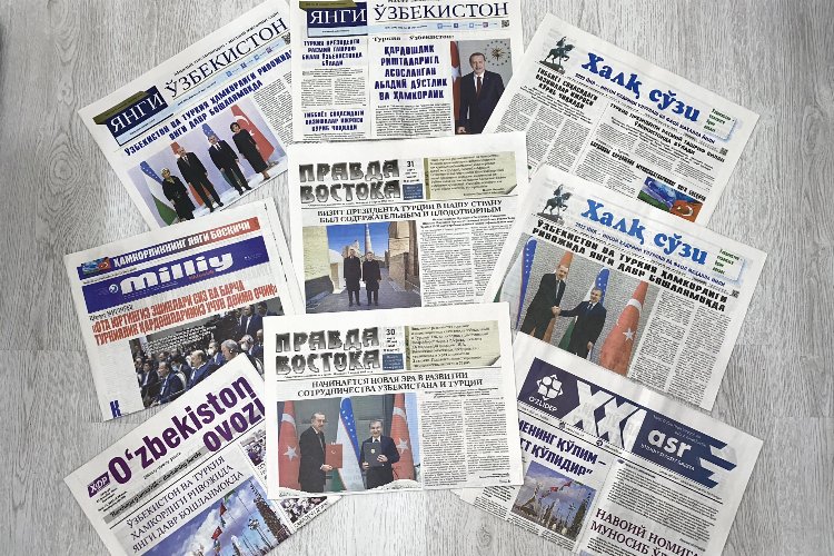 Özbek basını Cumhurbaşkanı Erdoğan'a geniş yer verdi
